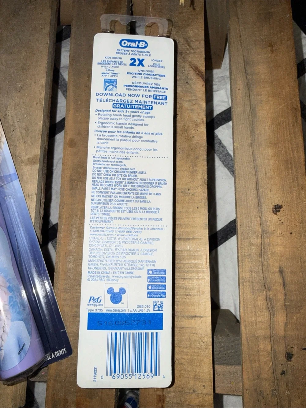 (3) Oral-B Disney Frozen Kids Electric Toothbrush - Purple